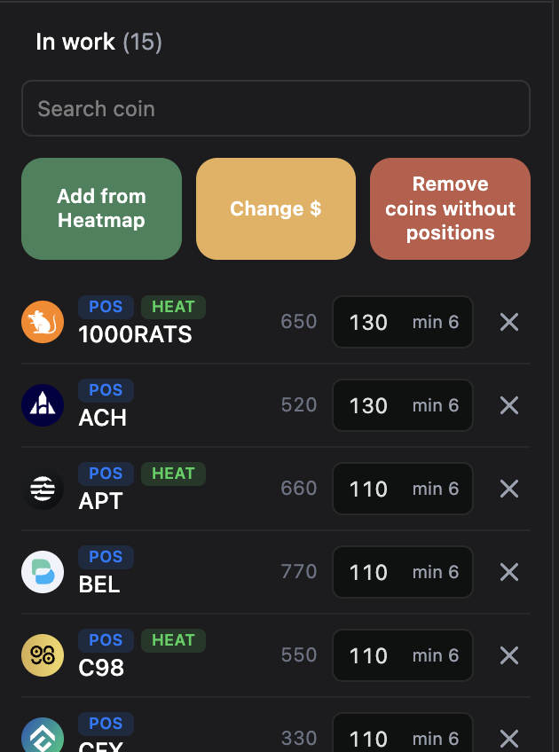 SINDA Automatic settings