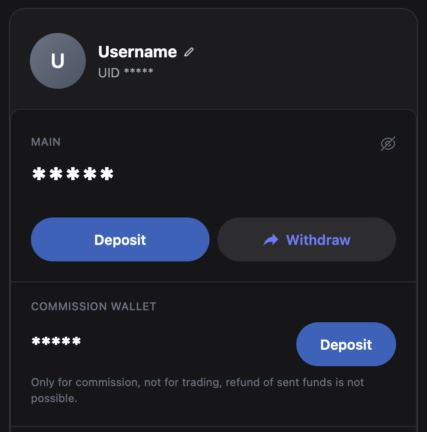 Ecosystem balance with top-up and withdraw